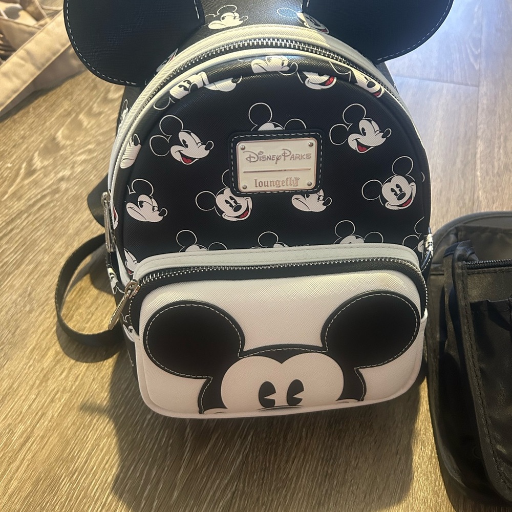 Disney Loungefly Mickey Mouse Black and White Backpack